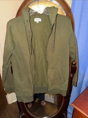 Goodfellow & Co Olive Zip-Up Hoodie with Drawstring